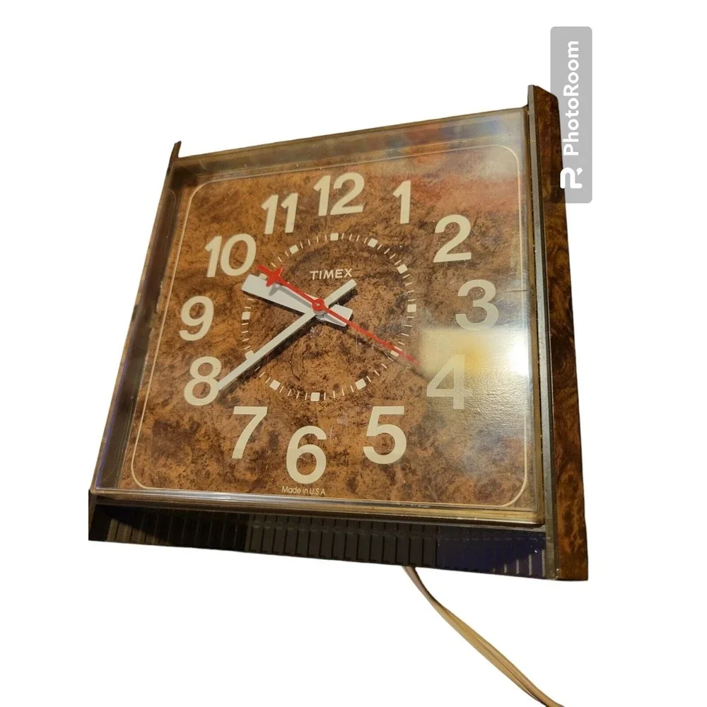 Timex Vintage General Electric Analog Wall Clock Perfect Prop 1970 - Picture 10 of 10